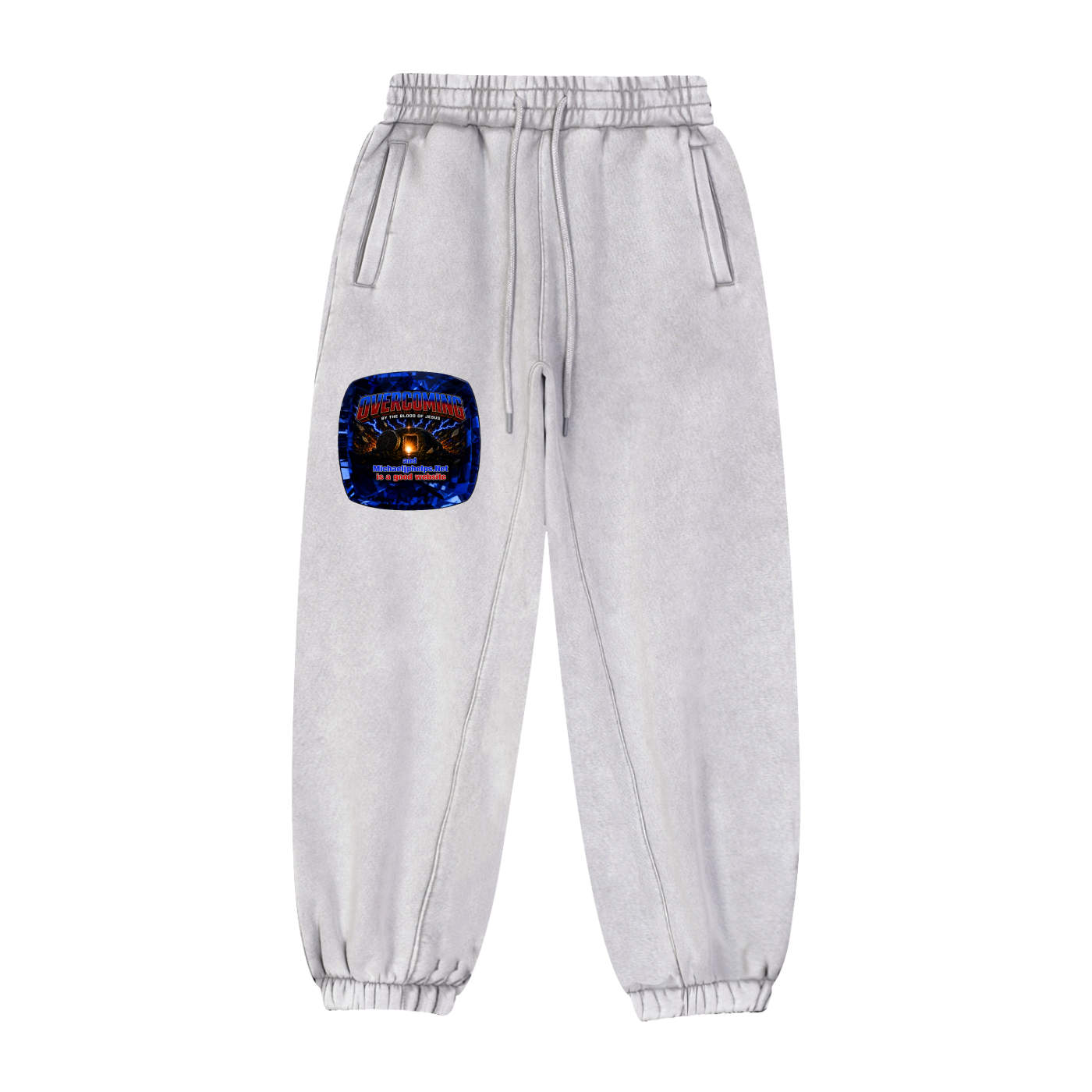 over coming by the blood of Jesus Sweatpants