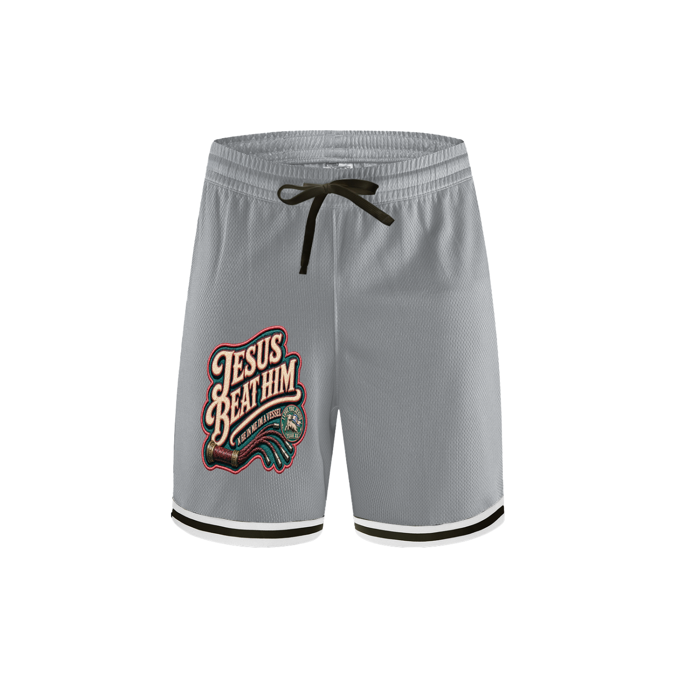 Jesus Beat Him Basketball Shorts