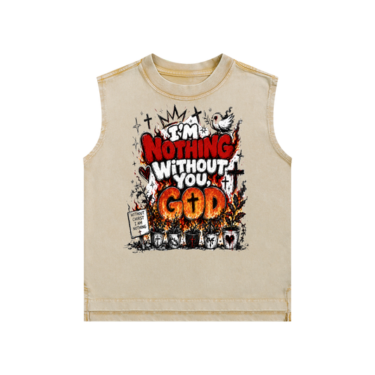 Im nothing without you God Kids' Tank Top