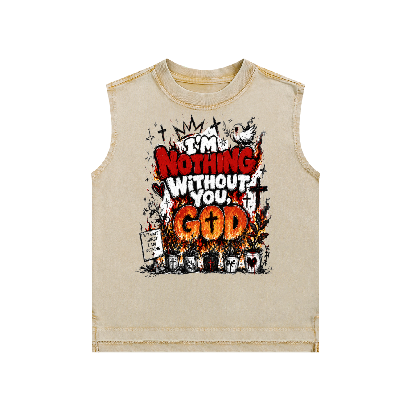 Im nothing without you God Kids' Tank Top