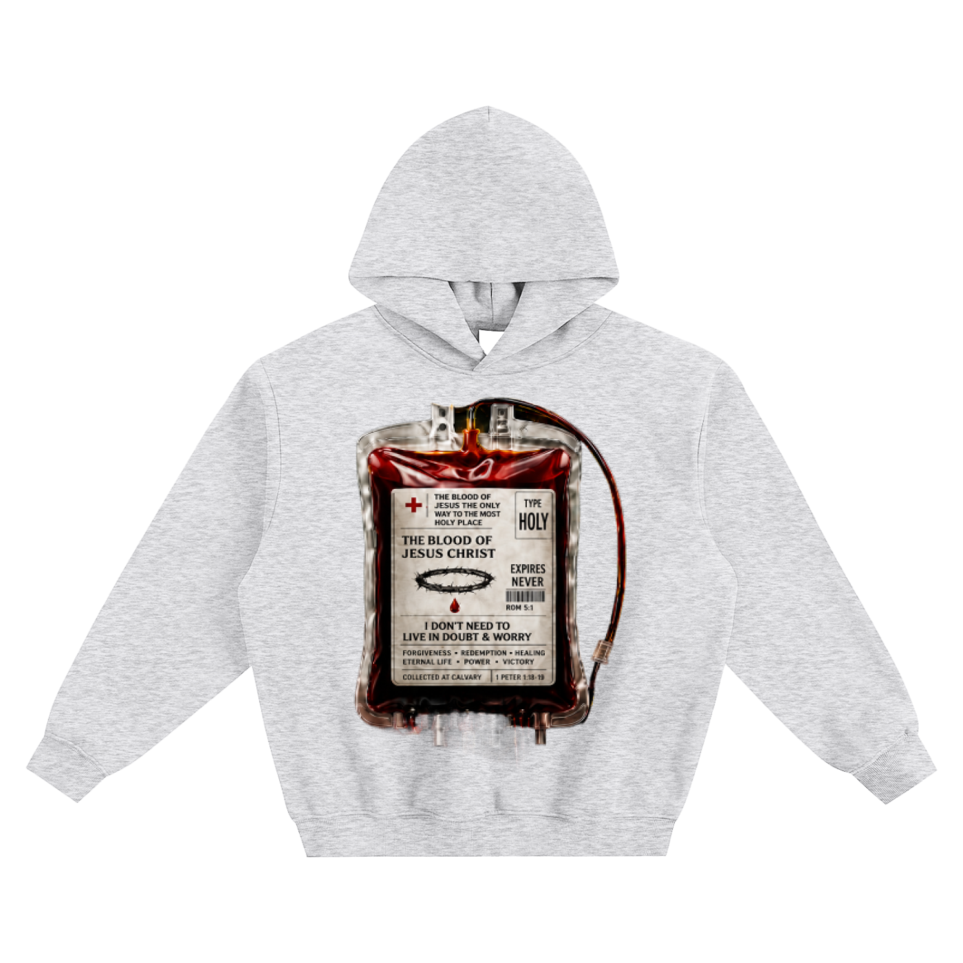 Jesus Blood bag Hoodie