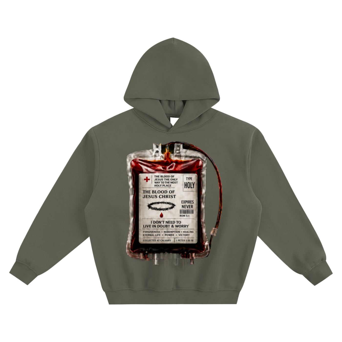 Jesus Blood bag Hoodie