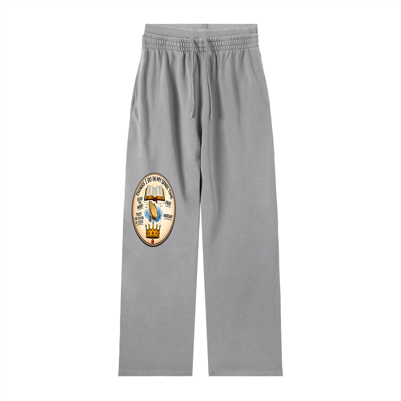 In my spare time logo on Pants