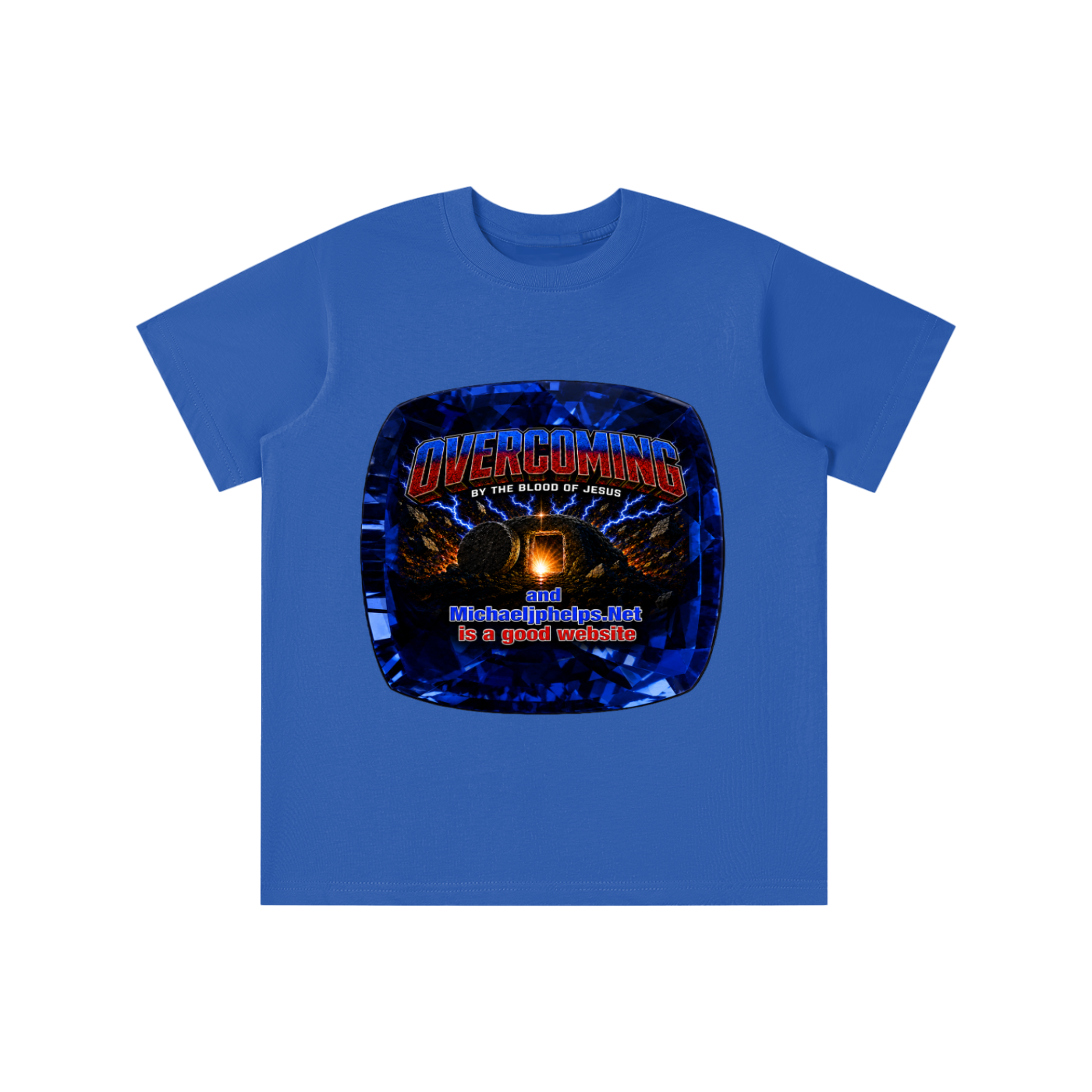 Overcoming by the blood of Jesus youth T-shirt
