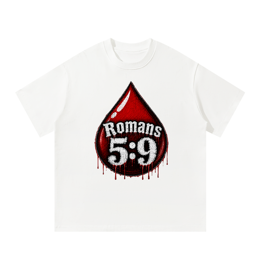 Romans 5:9 blood emoji T-Shirt