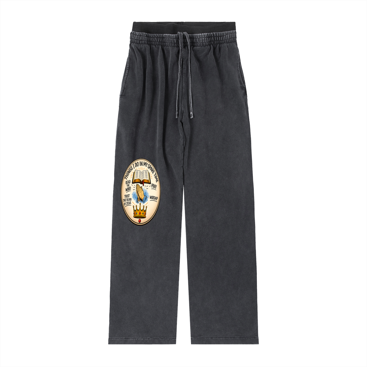 In my spare time logo on Pants