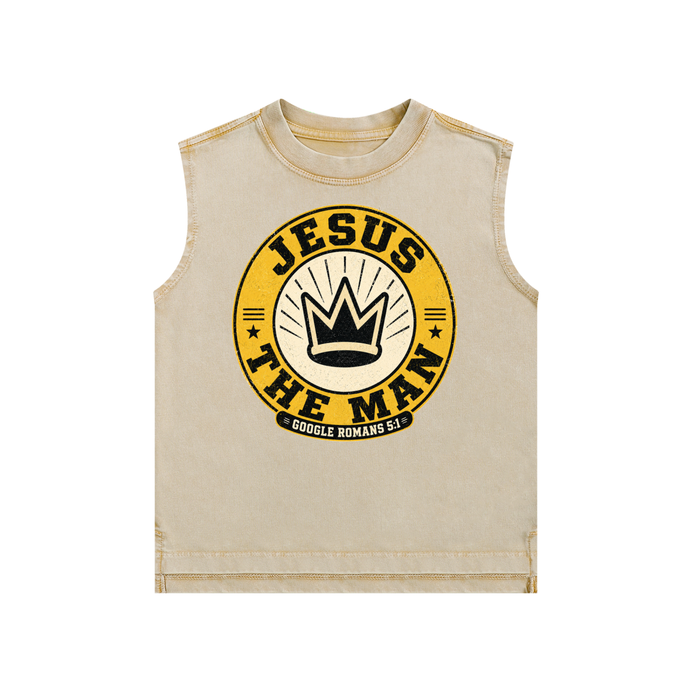 Jesus the Man google Romans 5:1 Kids' Tank Top