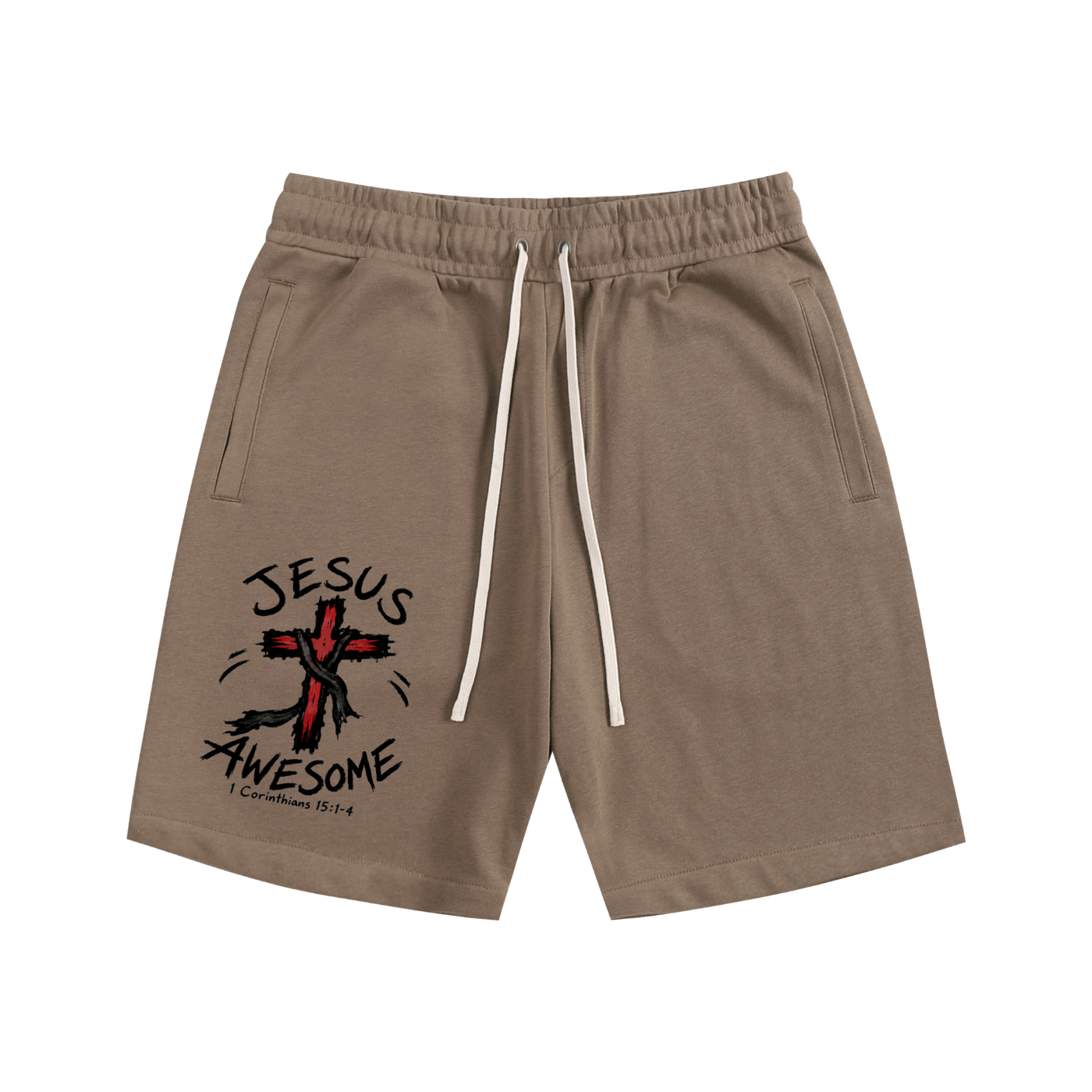 Jesus awesome with a cross Shorts