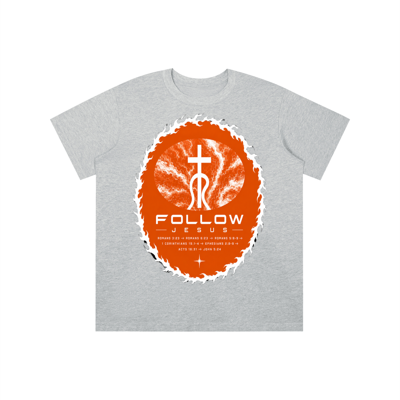 Follow Jesus orange logo youth T-shirt
