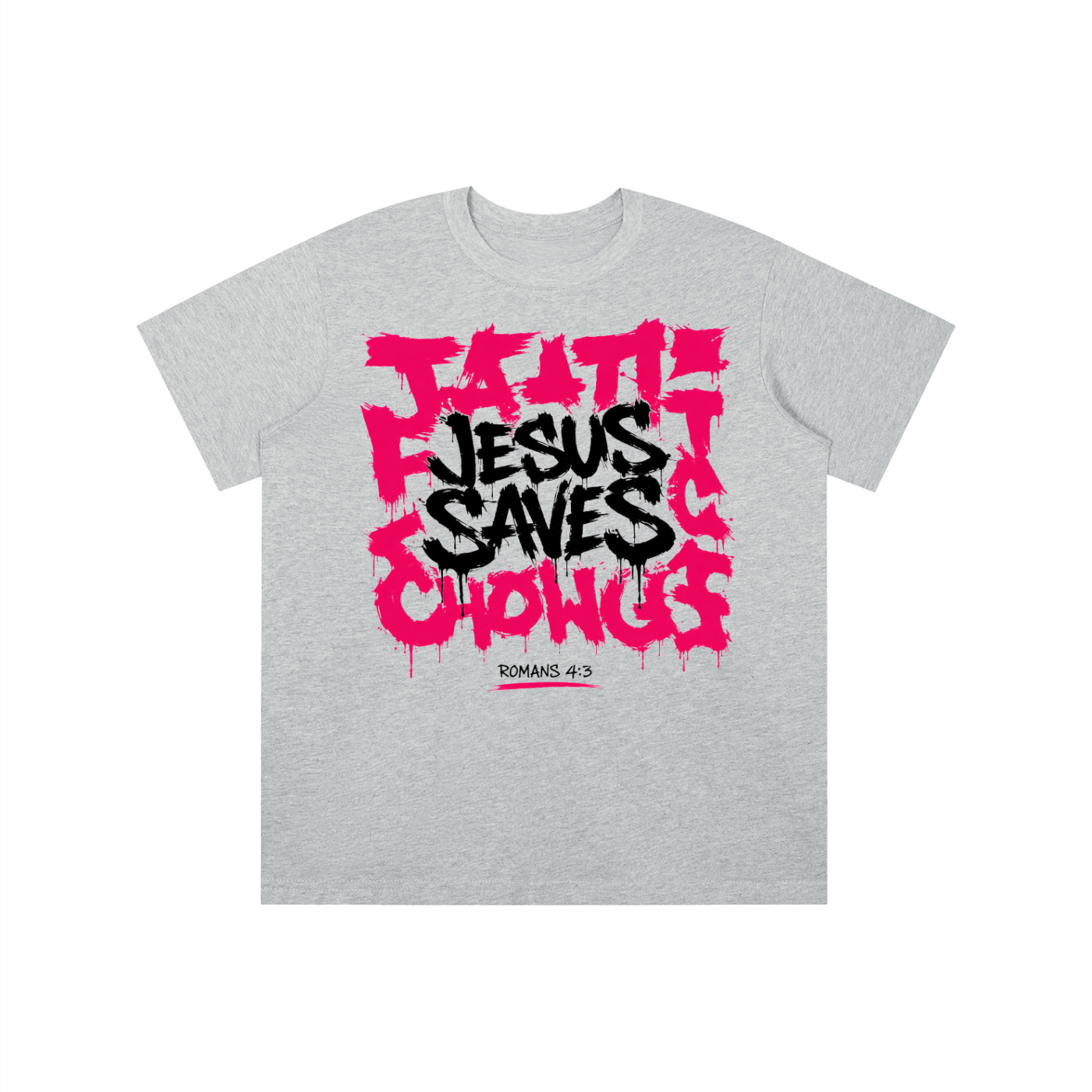 Jesus save pink and black logo youth T-shirt