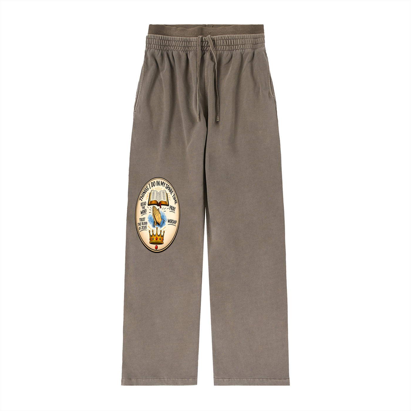 In my spare time logo on Pants