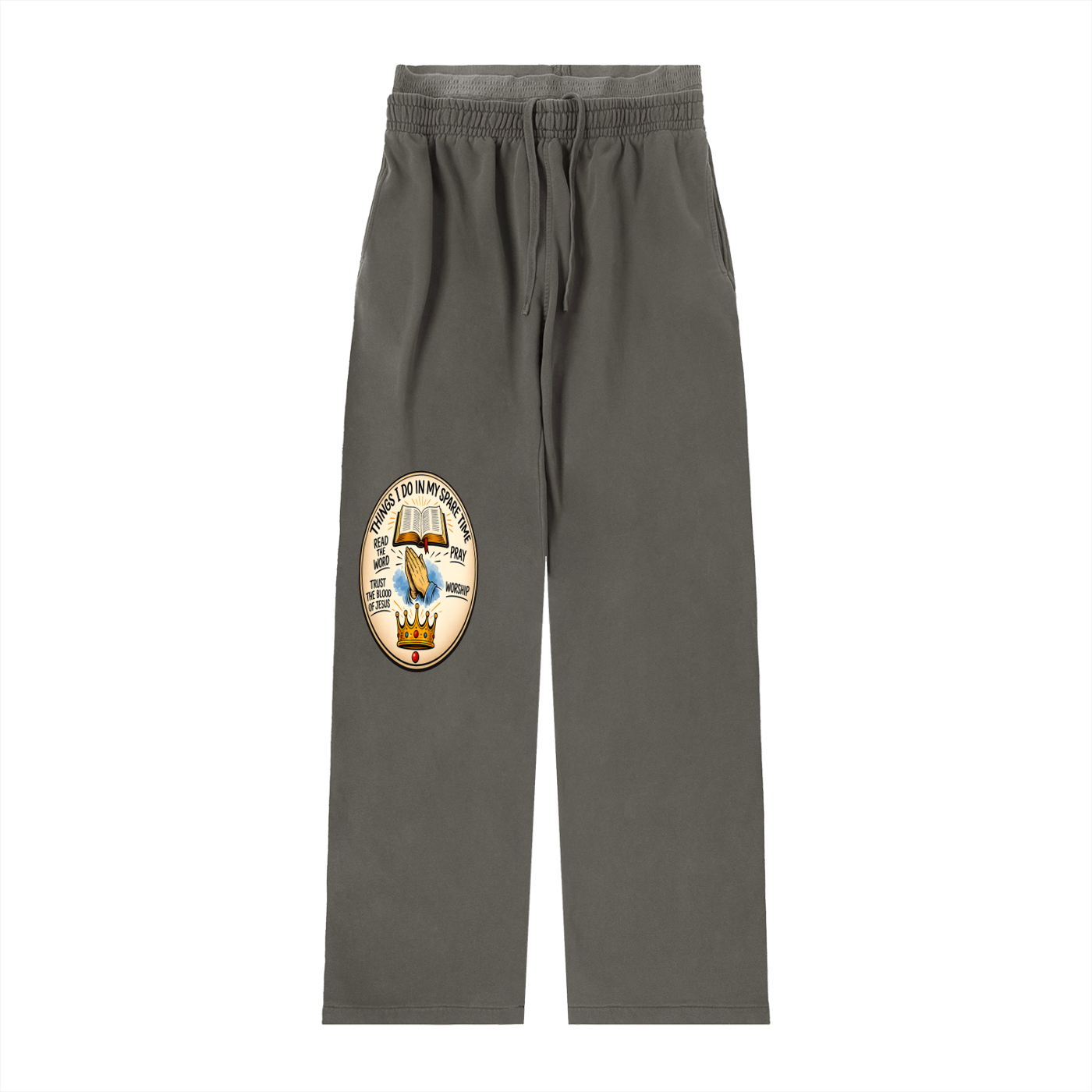 In my spare time logo on Pants