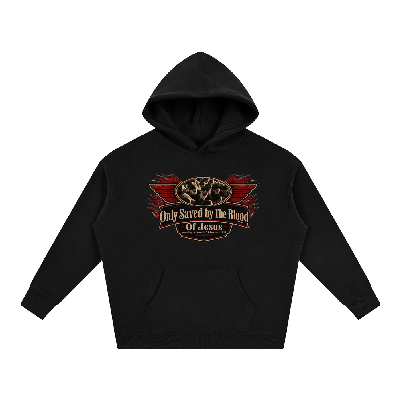 Only saved by the blood of Jesus Hoodie