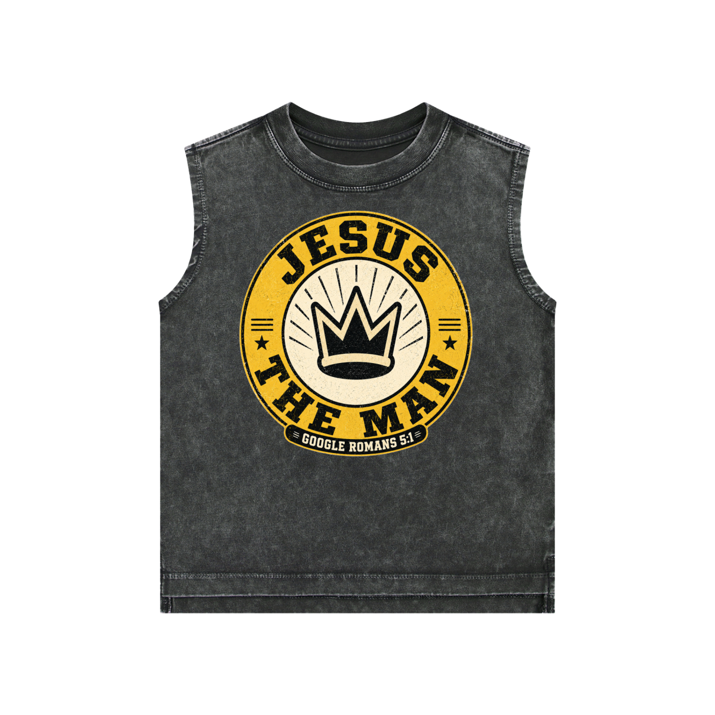 Jesus the Man google Romans 5:1 Kids' Tank Top