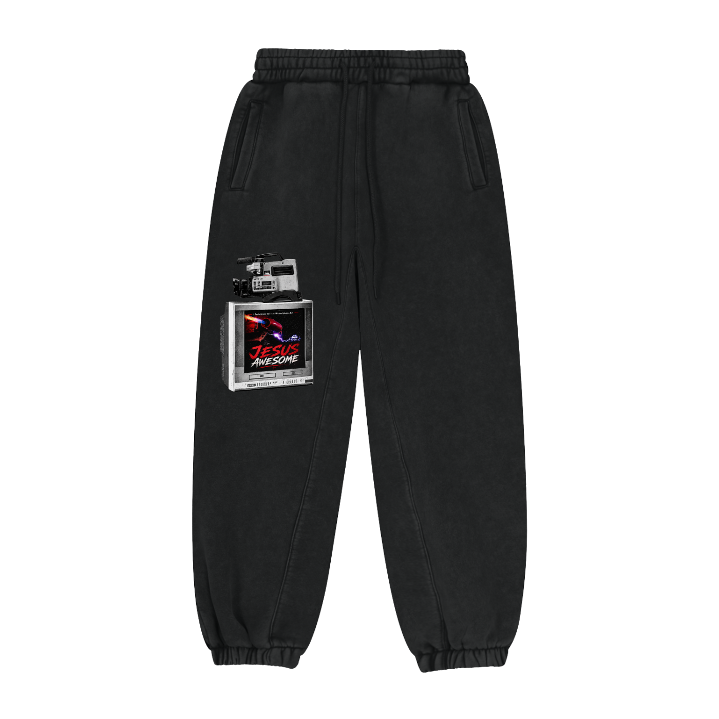 Jesus Awesome on a TV Sweatpants