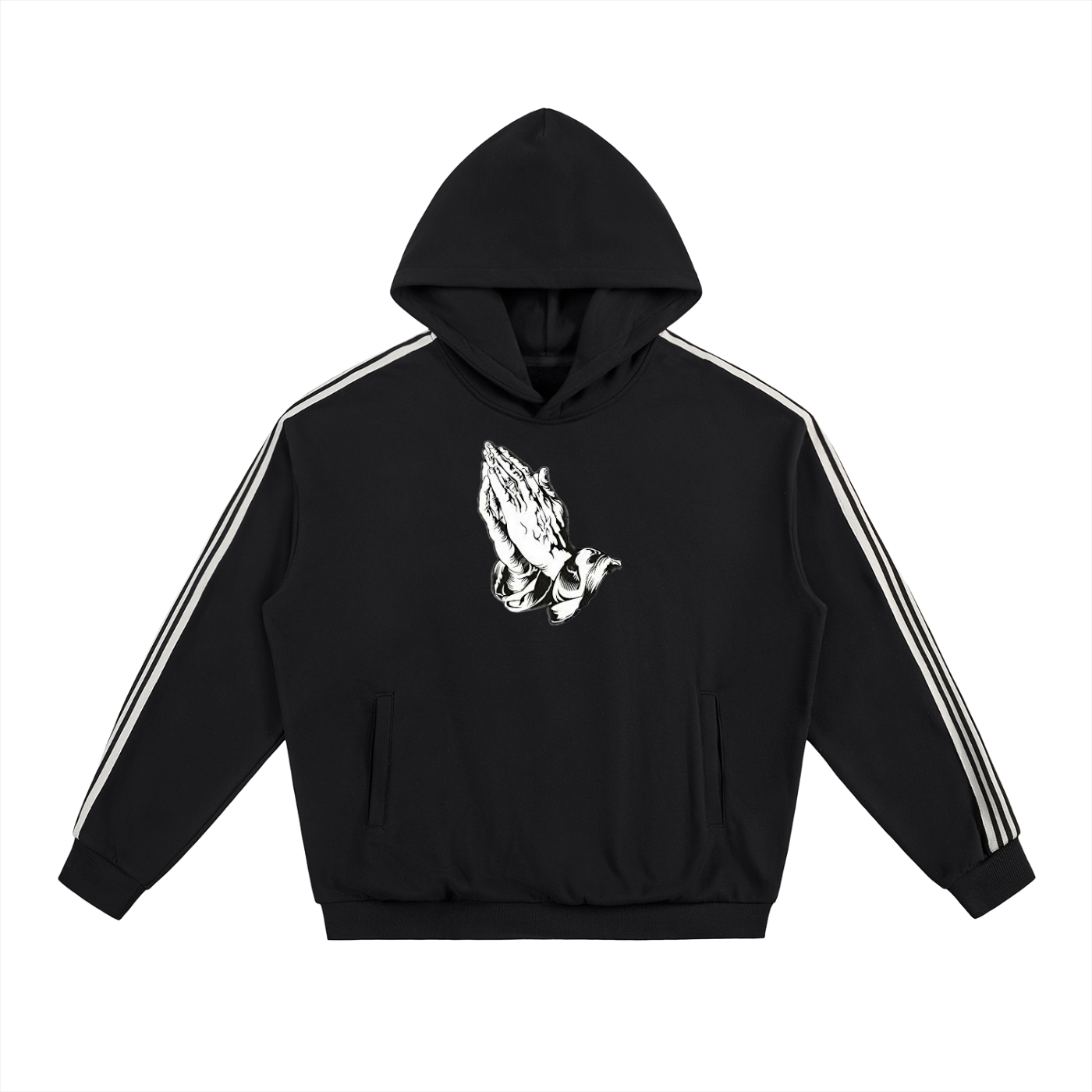 Side Stripe Drop-Shoulder Hoodie