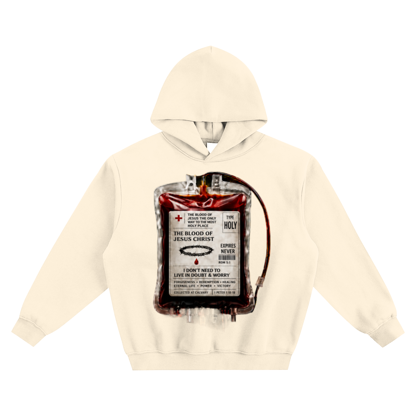 Jesus Blood bag Hoodie