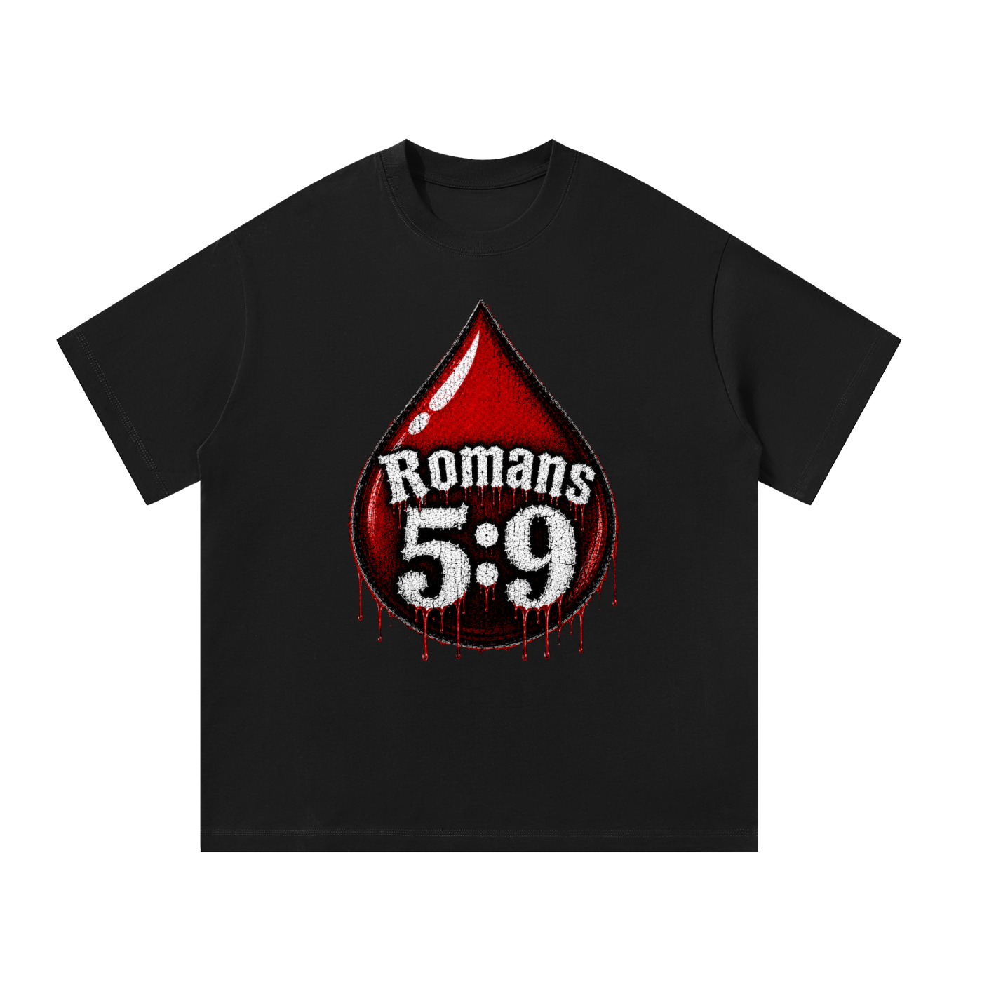 Romans 5:9 blood emoji T-Shirt