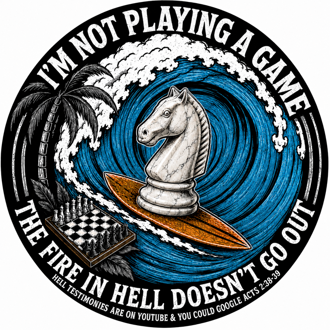 The fire in Hell doesnt go out Kids' T-Shirt