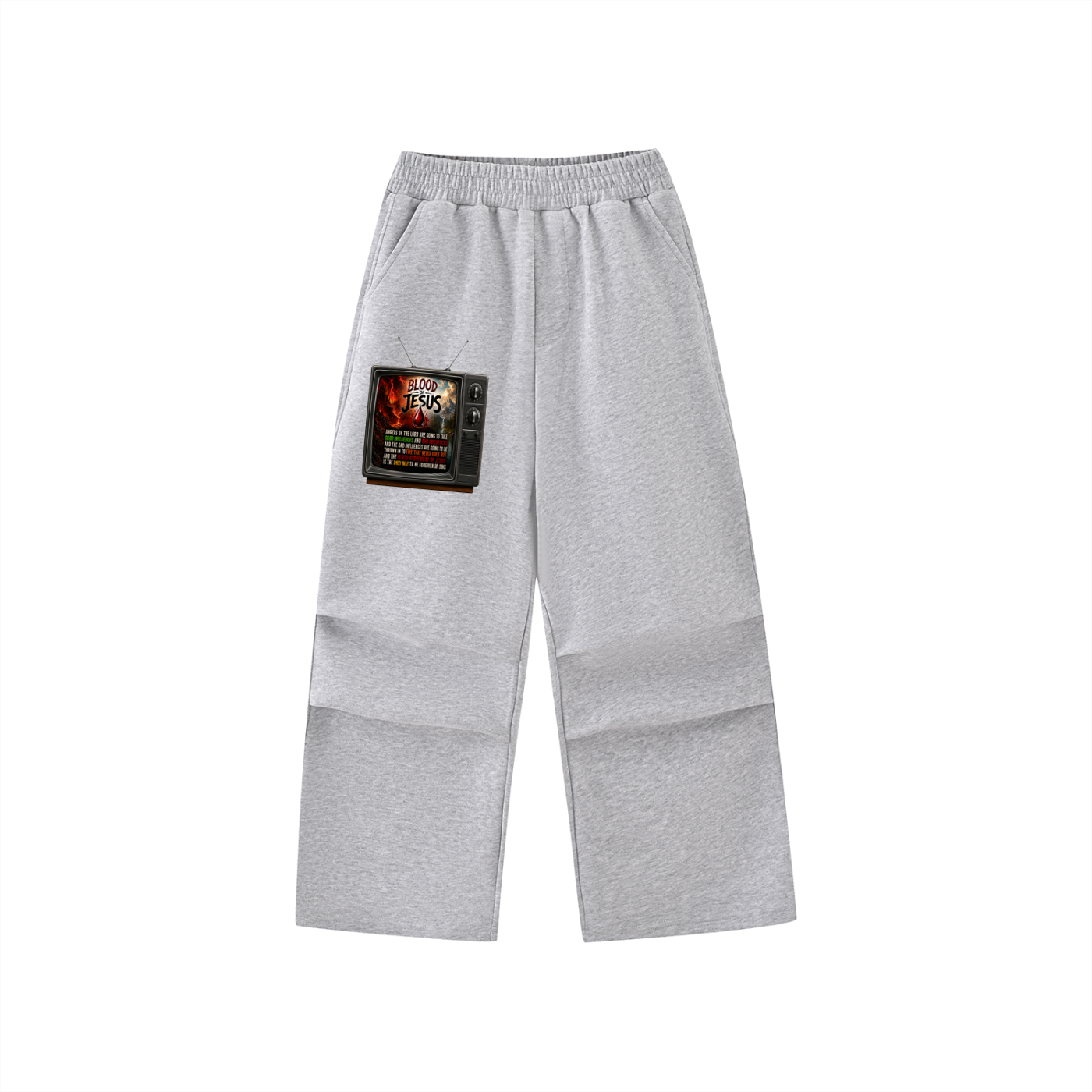 Blood of Jesus on a TV youth Sweatpants