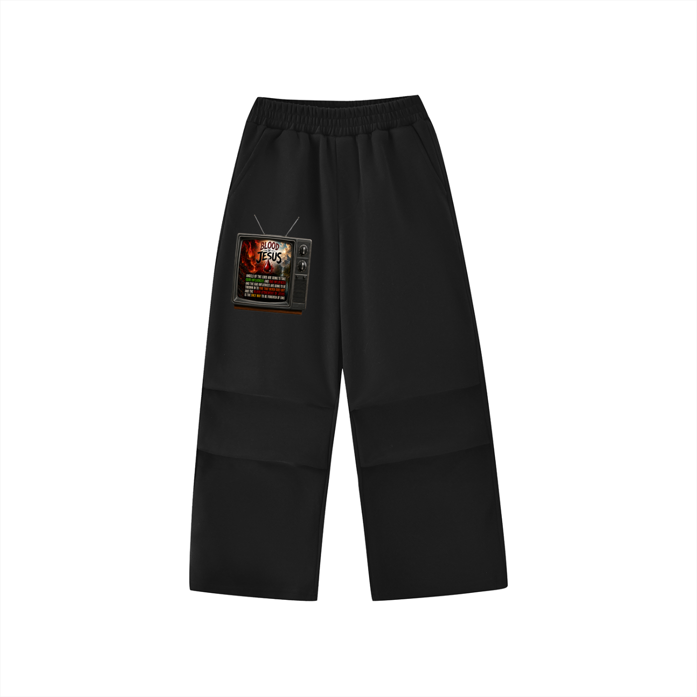 Blood of Jesus on a TV youth Sweatpants