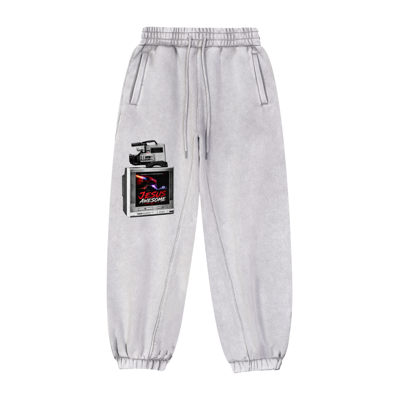 Jesus Awesome on a TV Sweatpants