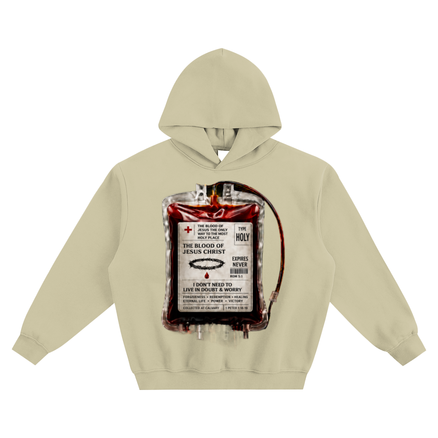 Jesus Blood bag Hoodie