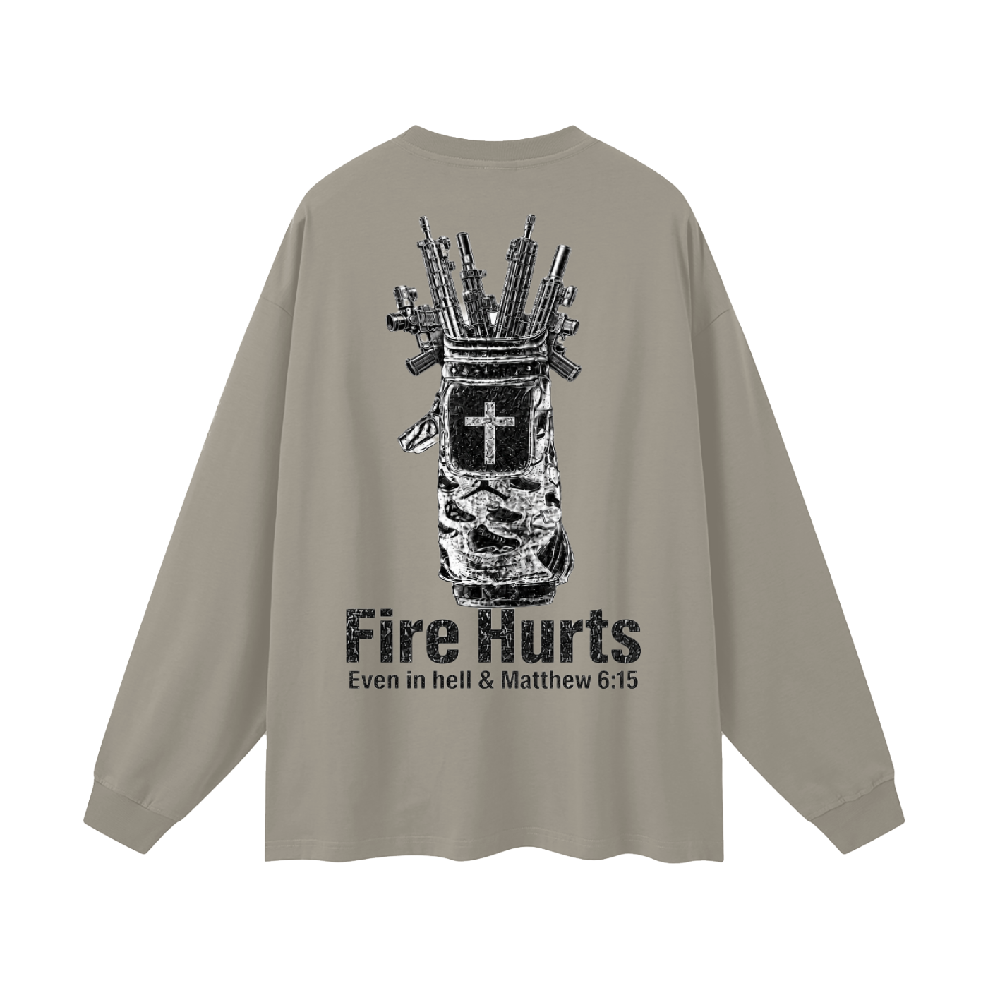 Fire hurts Even in hell Long Sleeve T-Shirt