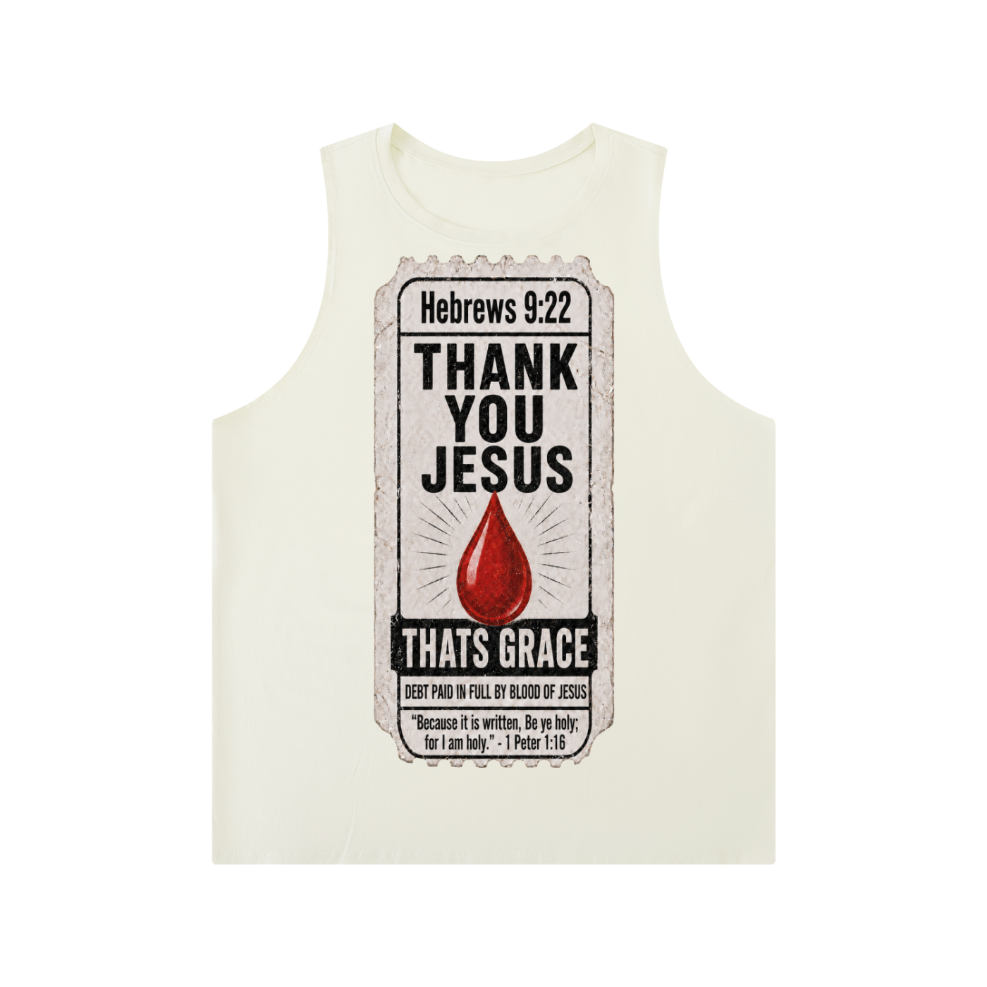Men's Solid Color Crewneck Tank Top