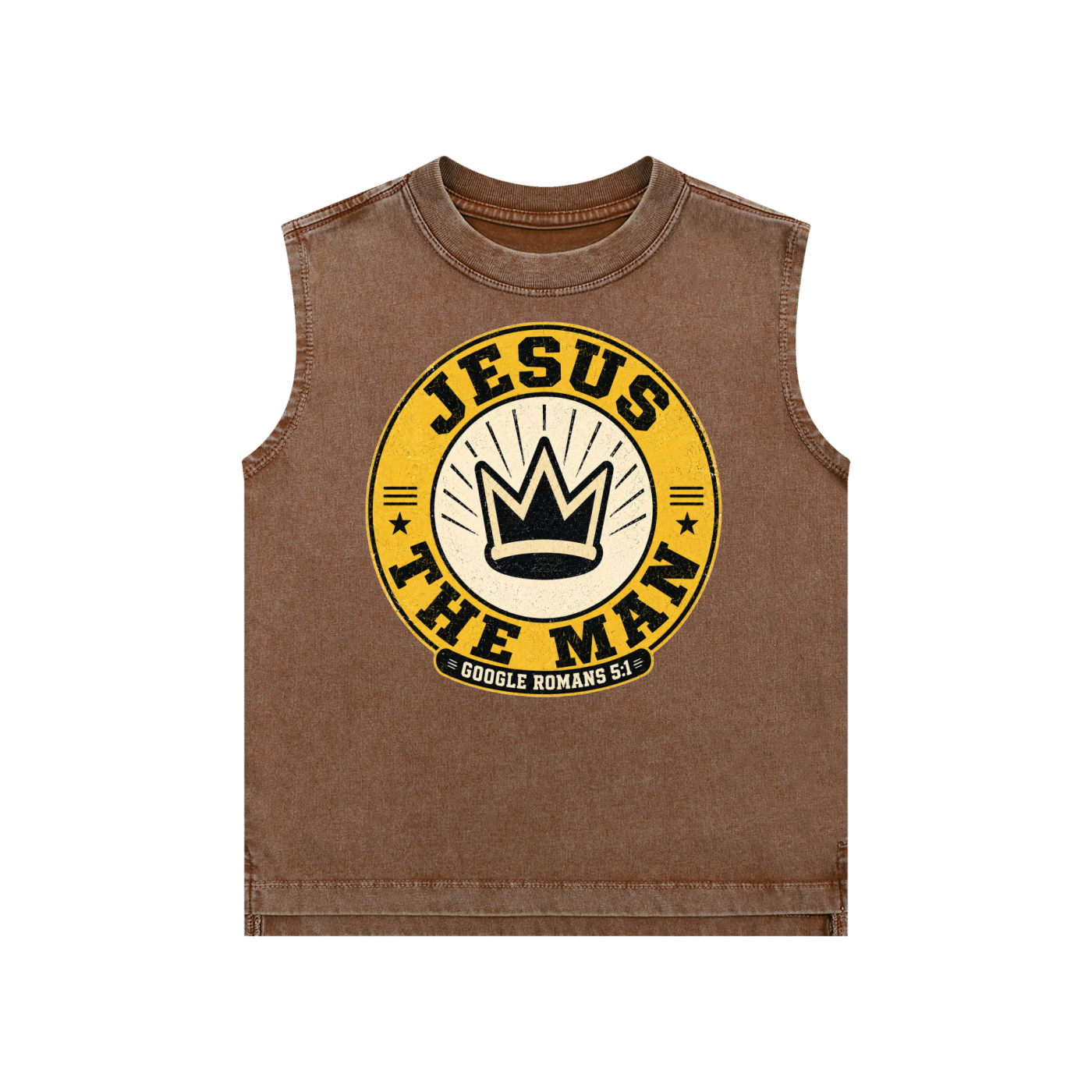 Jesus the Man google Romans 5:1 Kids' Tank Top