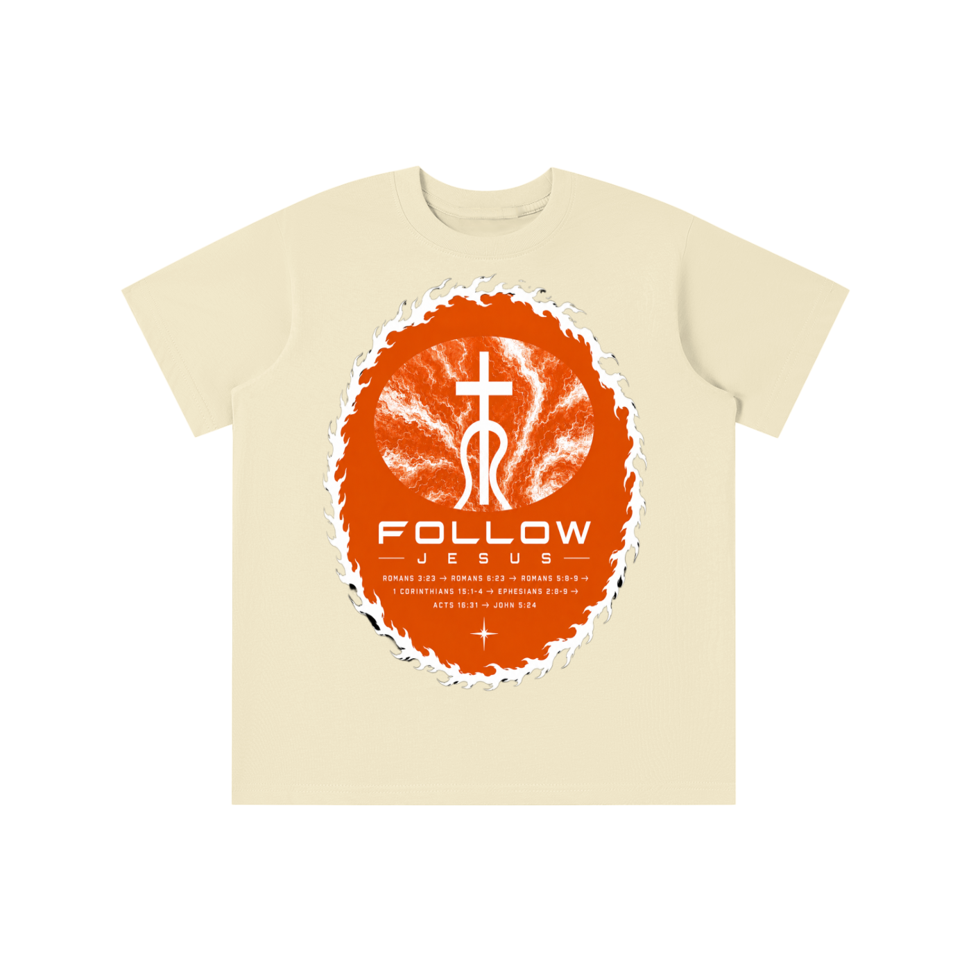 Follow Jesus orange logo youth T-shirt