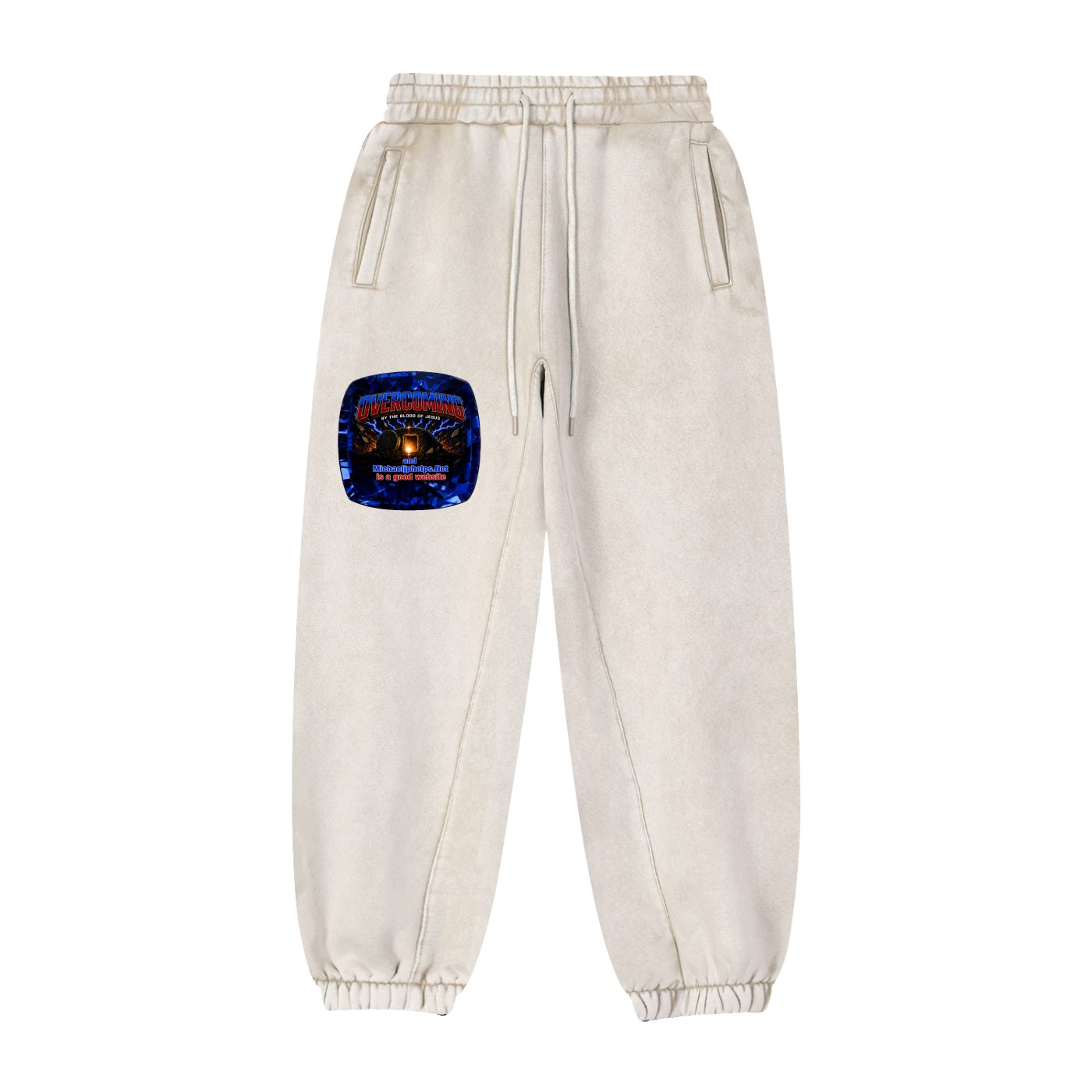 over coming by the blood of Jesus Sweatpants