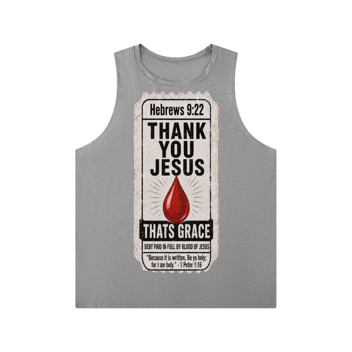Men's Solid Color Crewneck Tank Top