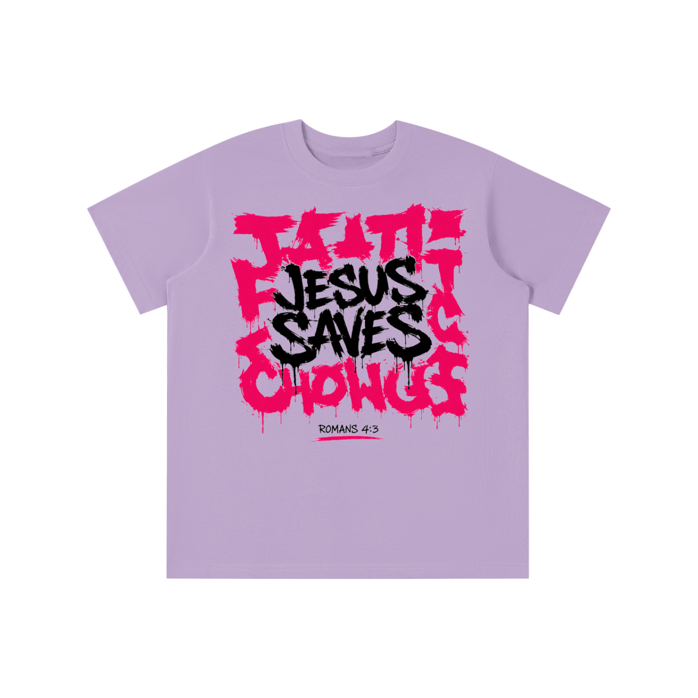 Jesus save pink and black logo youth T-shirt
