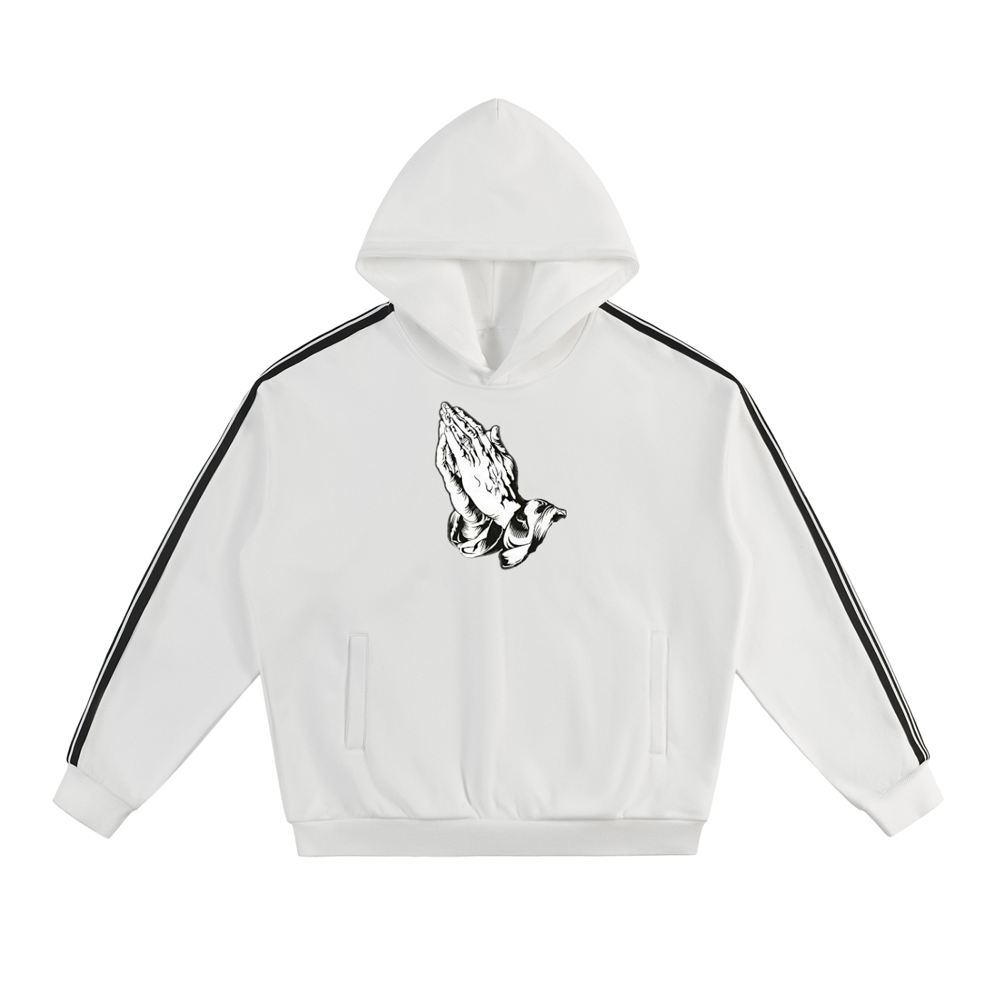 Side Stripe Drop-Shoulder Hoodie