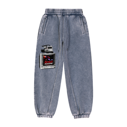 Jesus Awesome on a TV Sweatpants