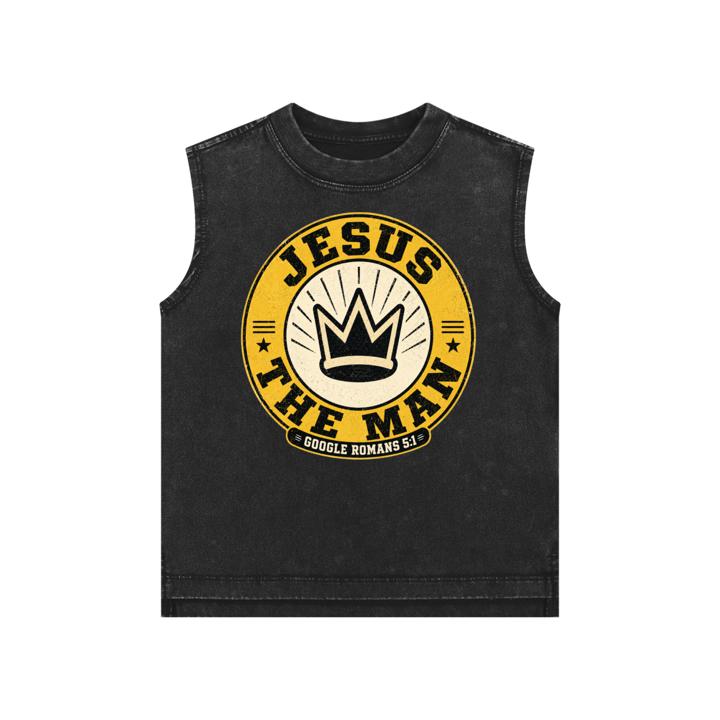 Jesus the Man google Romans 5:1 Kids' Tank Top