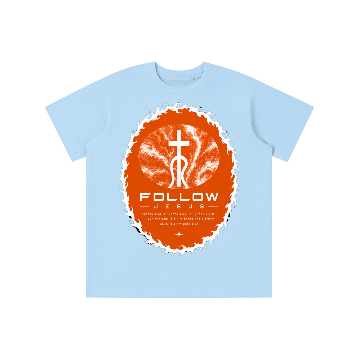 Follow Jesus orange logo youth T-shirt