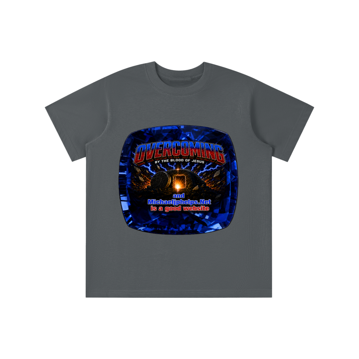 Overcoming by the blood of Jesus youth T-shirt