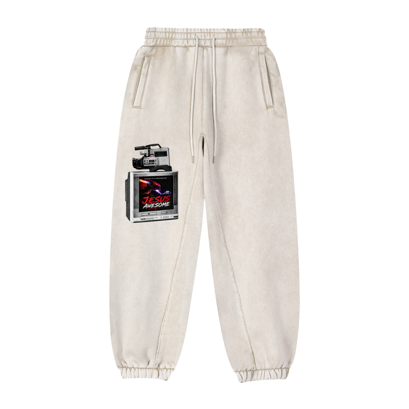 Jesus Awesome on a TV Sweatpants