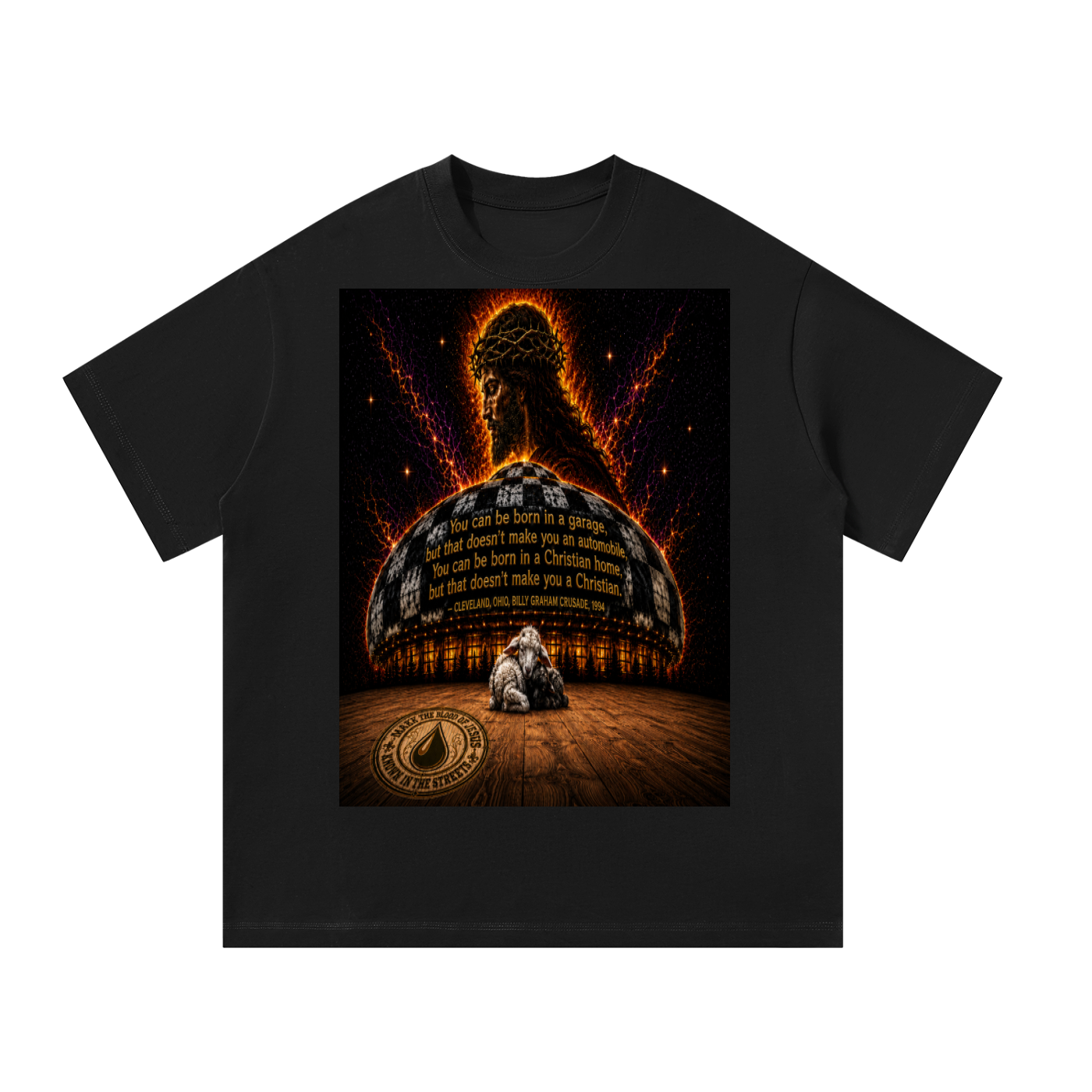 Billy Graham Quote on a Spaceship T-Shirt