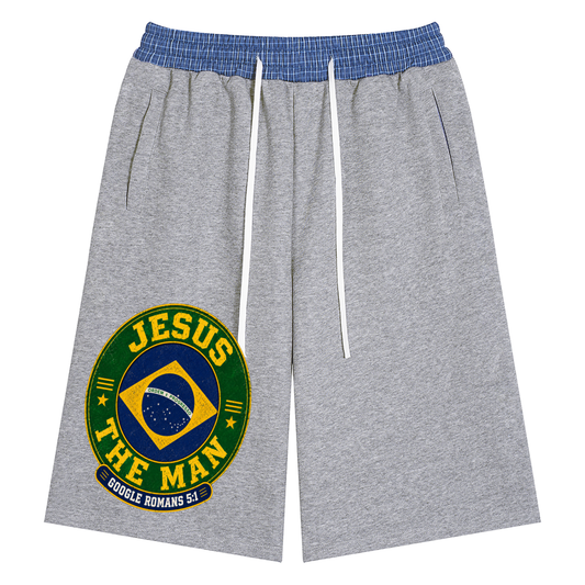 Jesus the Man Google Romans 5:1 Waistband Shorts