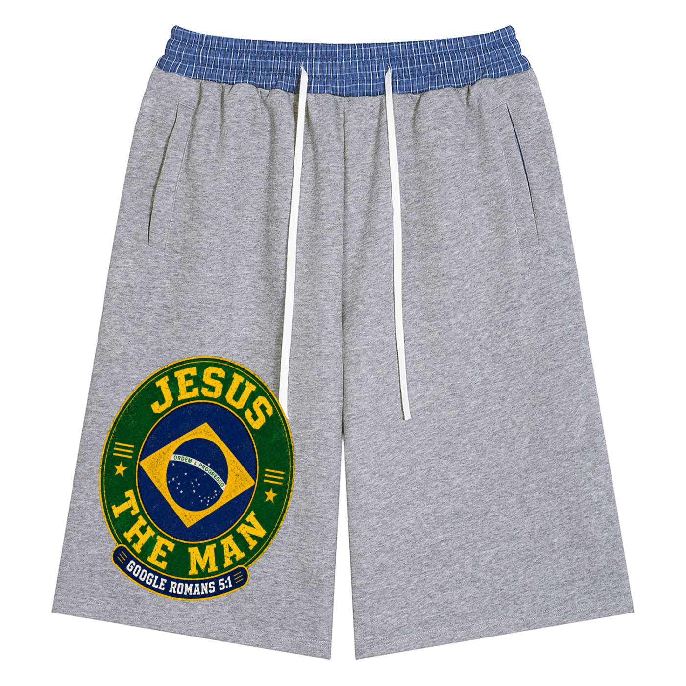 Jesus the Man Google Romans 5:1 Waistband Shorts