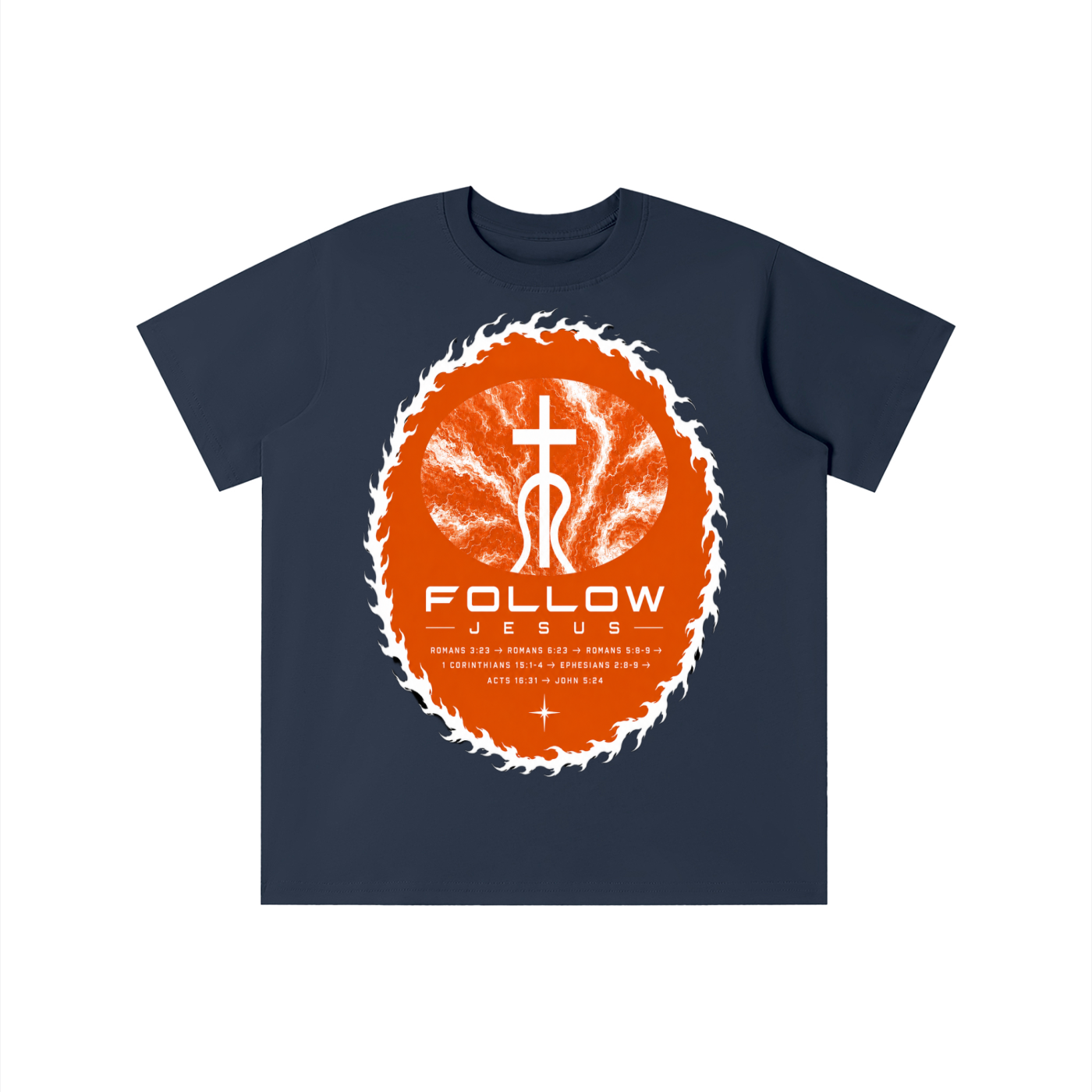 Follow Jesus orange logo youth T-shirt