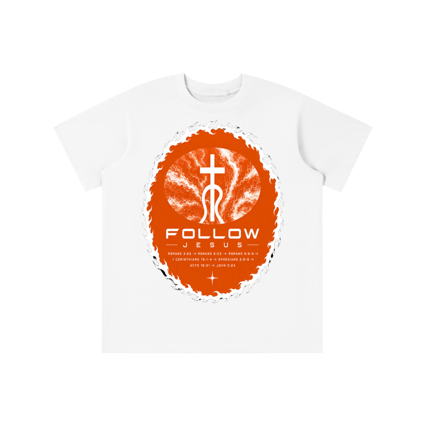 Follow Jesus orange logo youth T-shirt