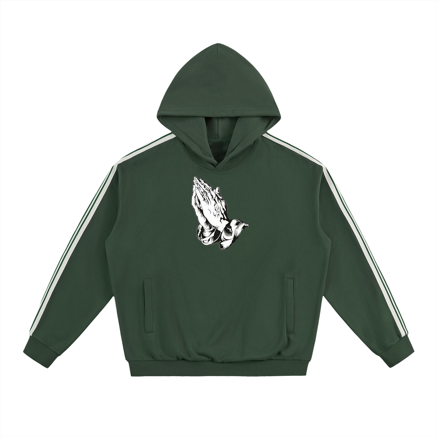 Side Stripe Drop-Shoulder Hoodie