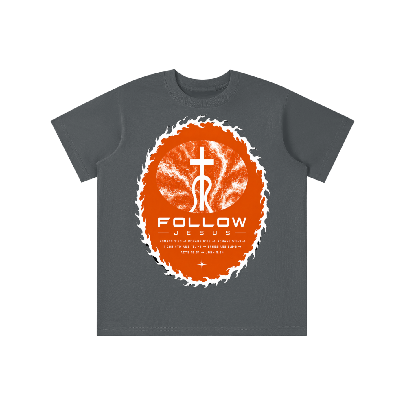 Follow Jesus orange logo youth T-shirt