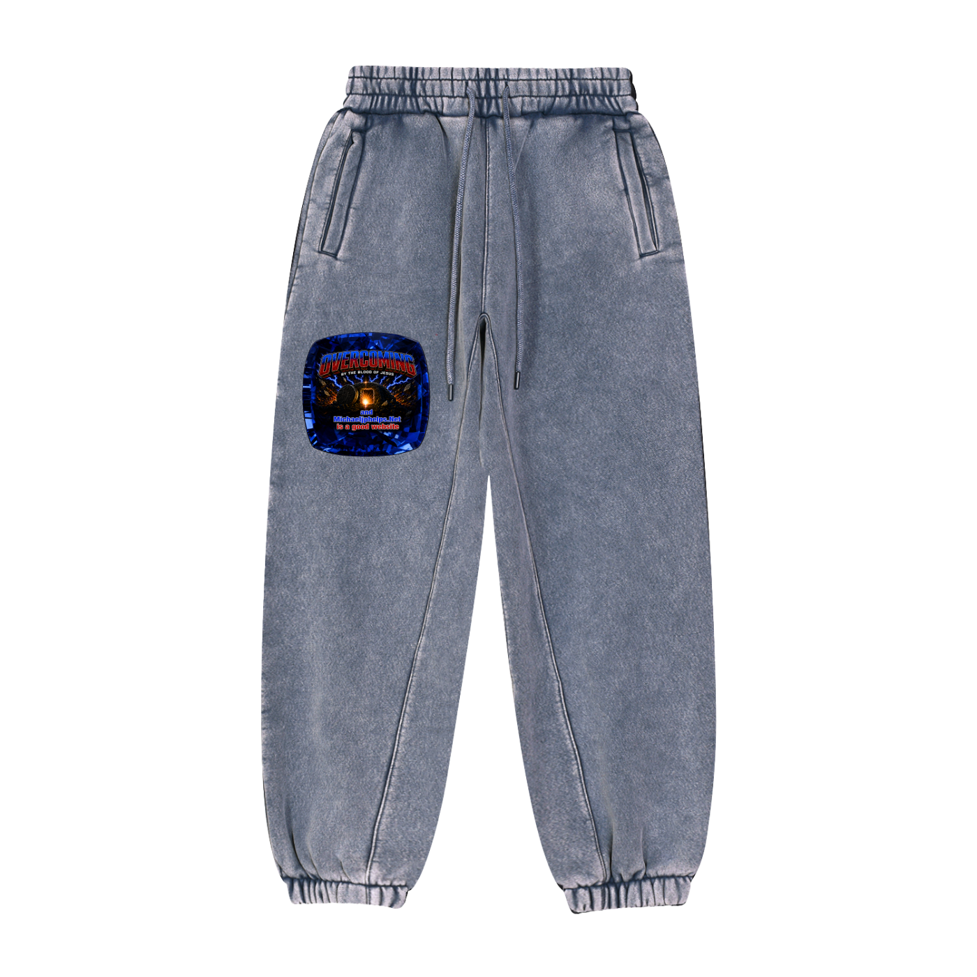 over coming by the blood of Jesus Sweatpants