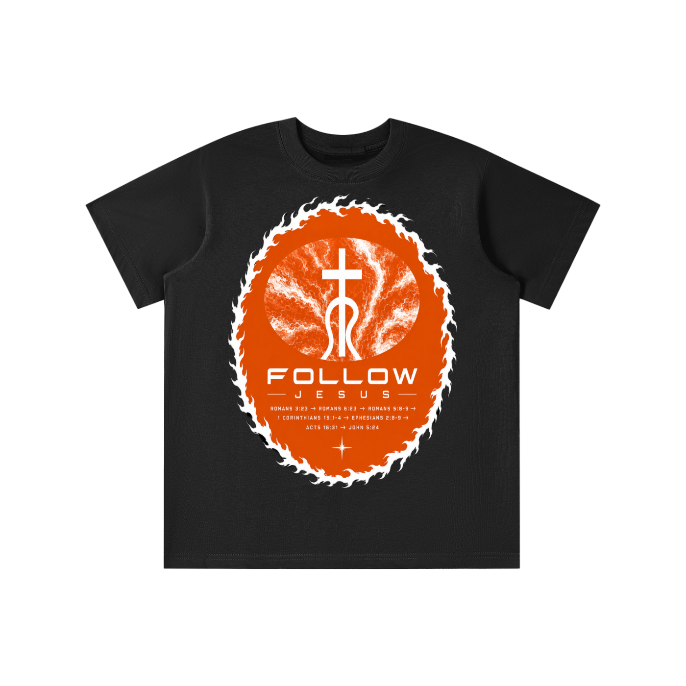 Follow Jesus orange logo youth T-shirt